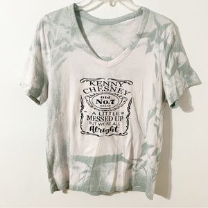 Universal Thread Kenny Chesney Short Sleeve Tie Die Graphic Tee Shirt V-neck